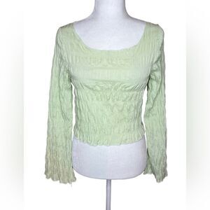 Kendall & Kylie plaid cinched top size Medium